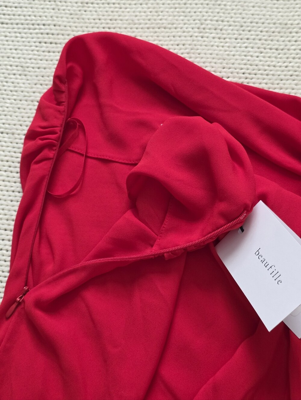 NWT Beaufille Red Vela Midi Skirt, XS, Color Vermillion - Picture 10 of 11